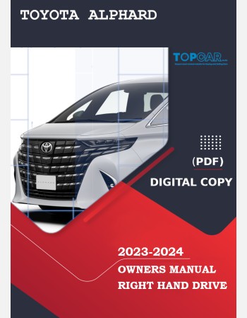 toyota alphard 2023 owners manual in english